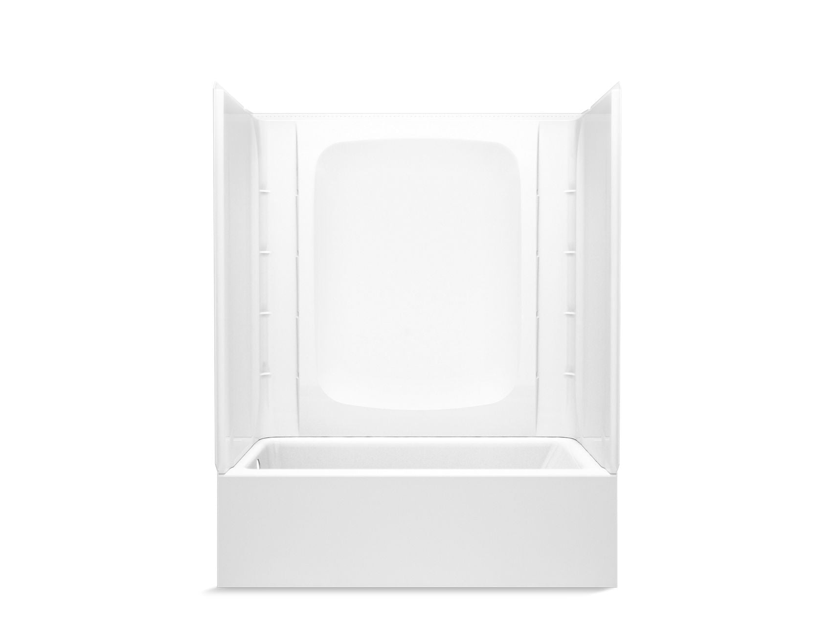 Sterling 71800116 Forum STORE+ 60" x 30" Vikrell® Bath/shower with Aging in Place Backerboards, Left Drain, White