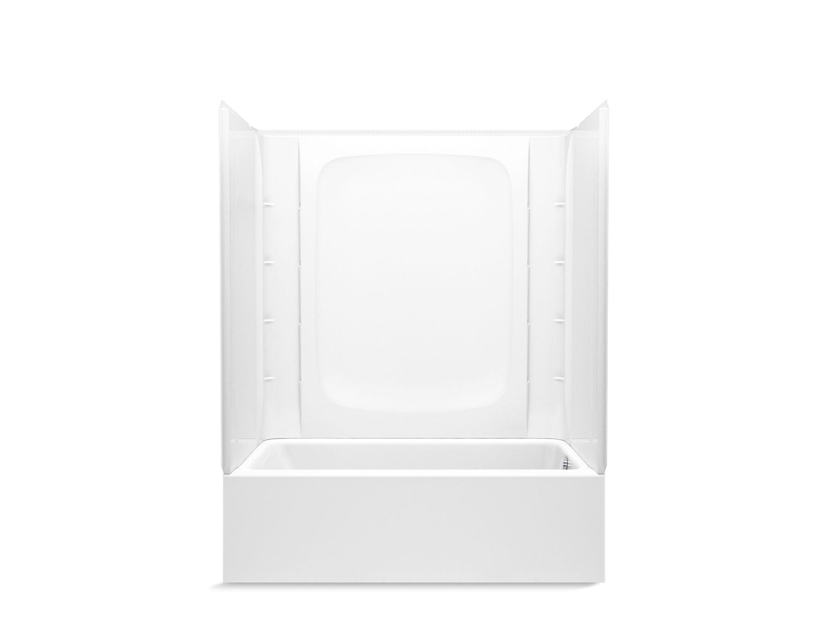 Sterling 71800126 Forum STORE+ 60" x 30" Vikrell® Bath/shower with Aging in Place Backerboards, Right Drain, White
