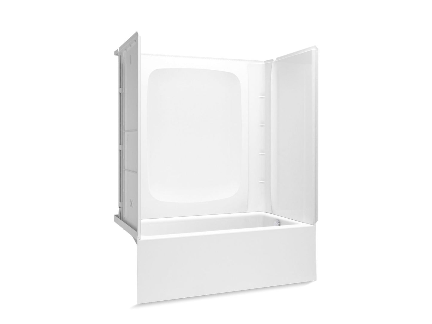Sterling 71810120 Forum STORE+ 60" x 32" Vikrell® Bath/shower, Right Drain, White