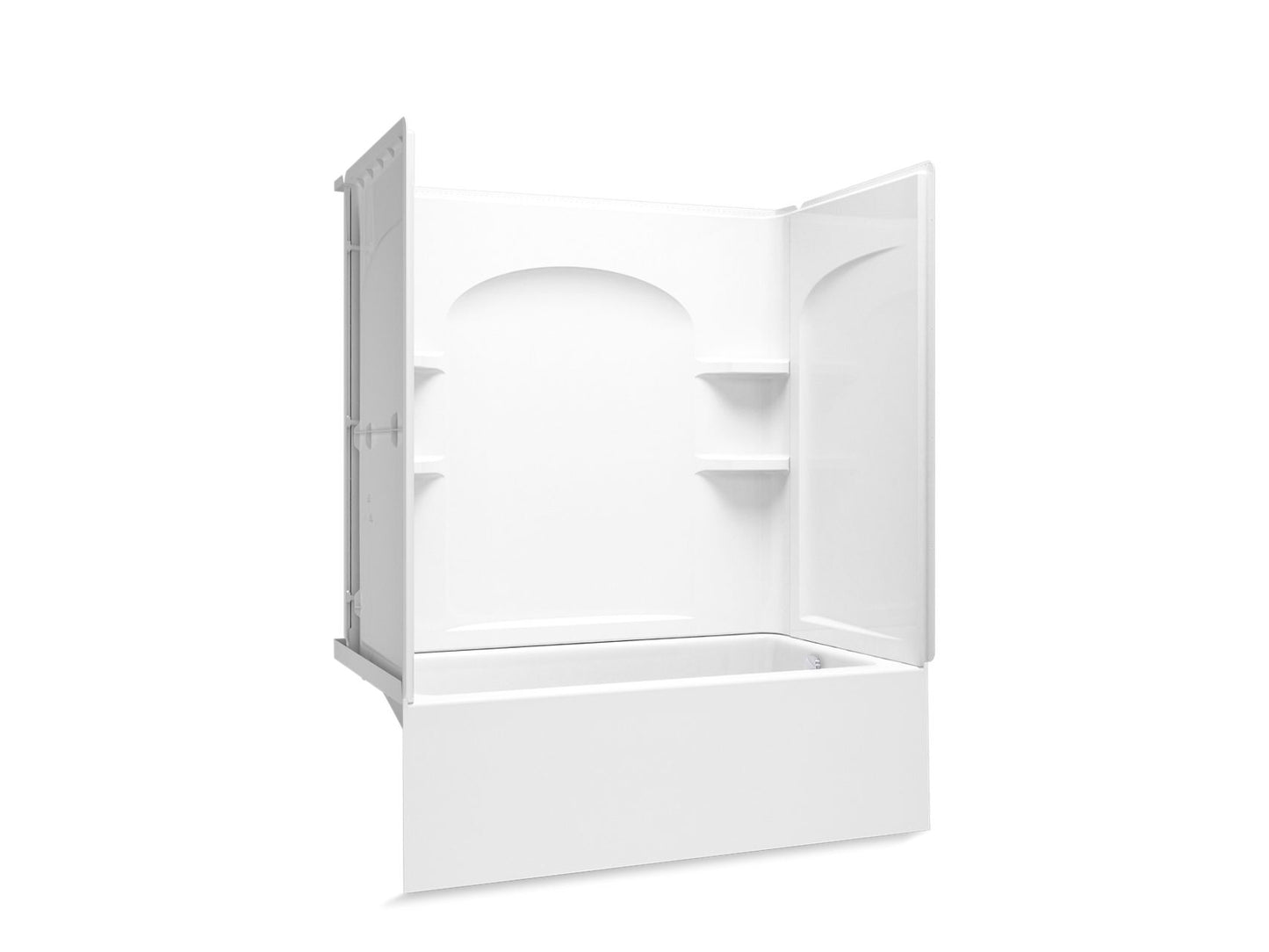Sterling 71840120 Forum Curve 60" x 32" Vikrell® Bath/shower, Right Drain, White