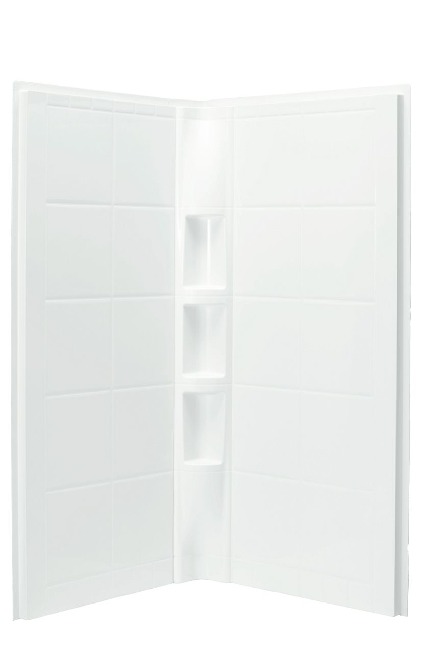 Sterling 72044100 Intrigue 39" x 39" Vikrell® Tile Neo-angle Shower Wall Set, White