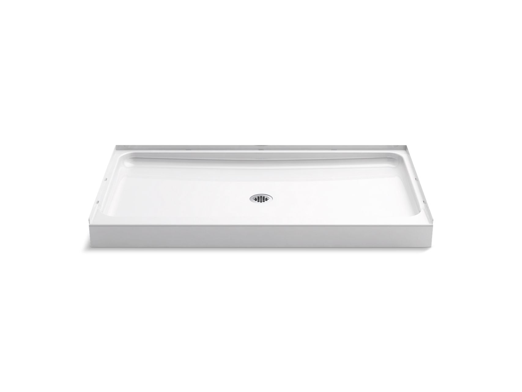 Sterling 72131100 Ensemble 60" x 34" Vikrell® Shower Base, Center Drain, White