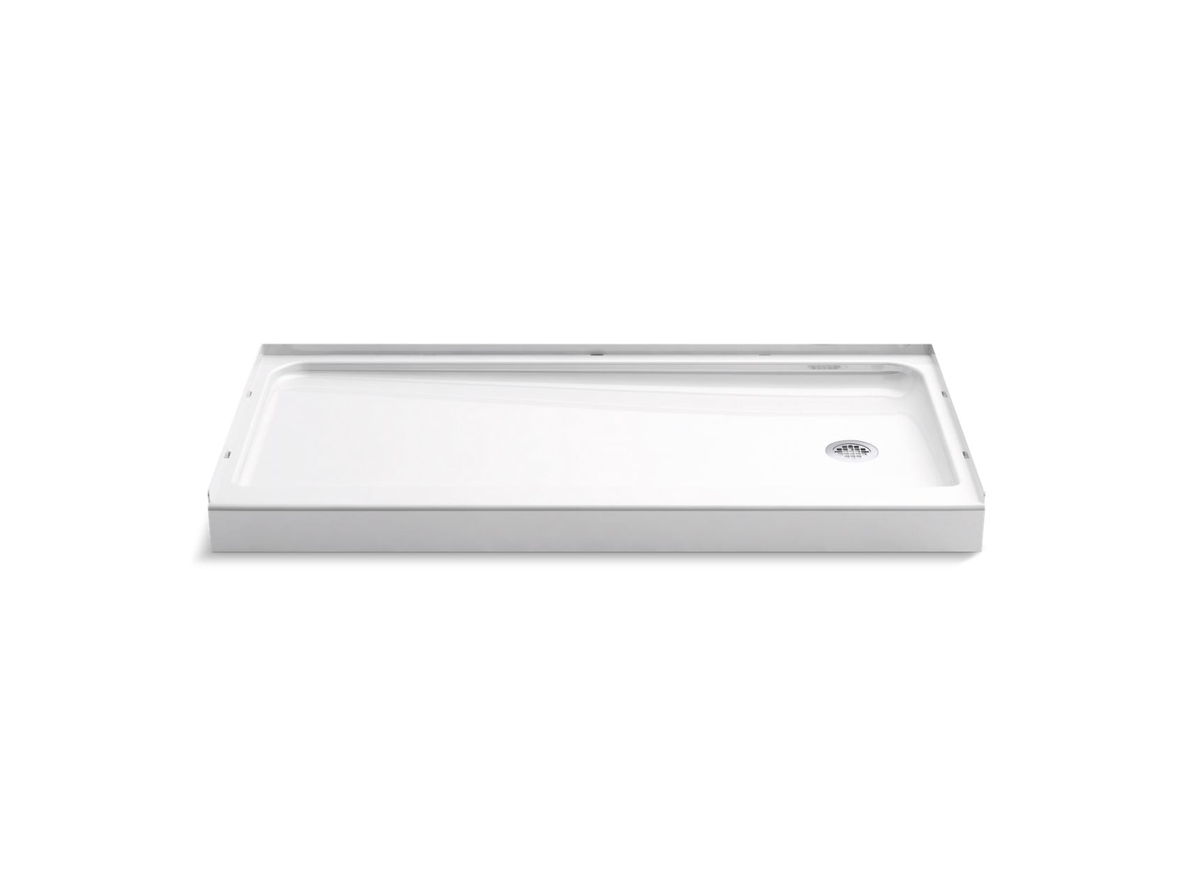 Sterling 72171120 Ensemble 60" x 30" Vikrell® Shower Base, Right Drain, White