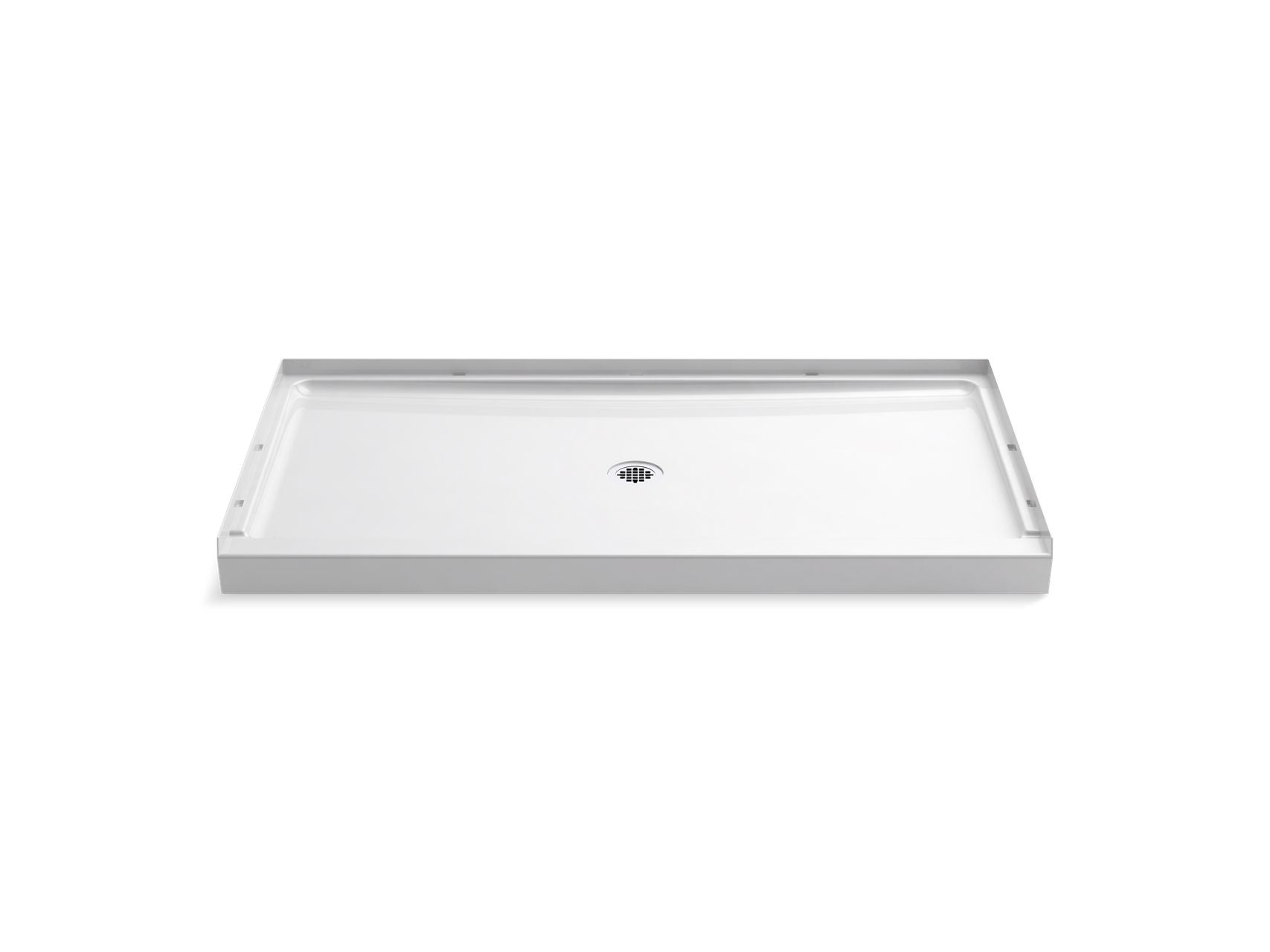 Sterling 72331100 GUARD+ 60" x 34" Vikrell® Shower Base, Center Drain, White