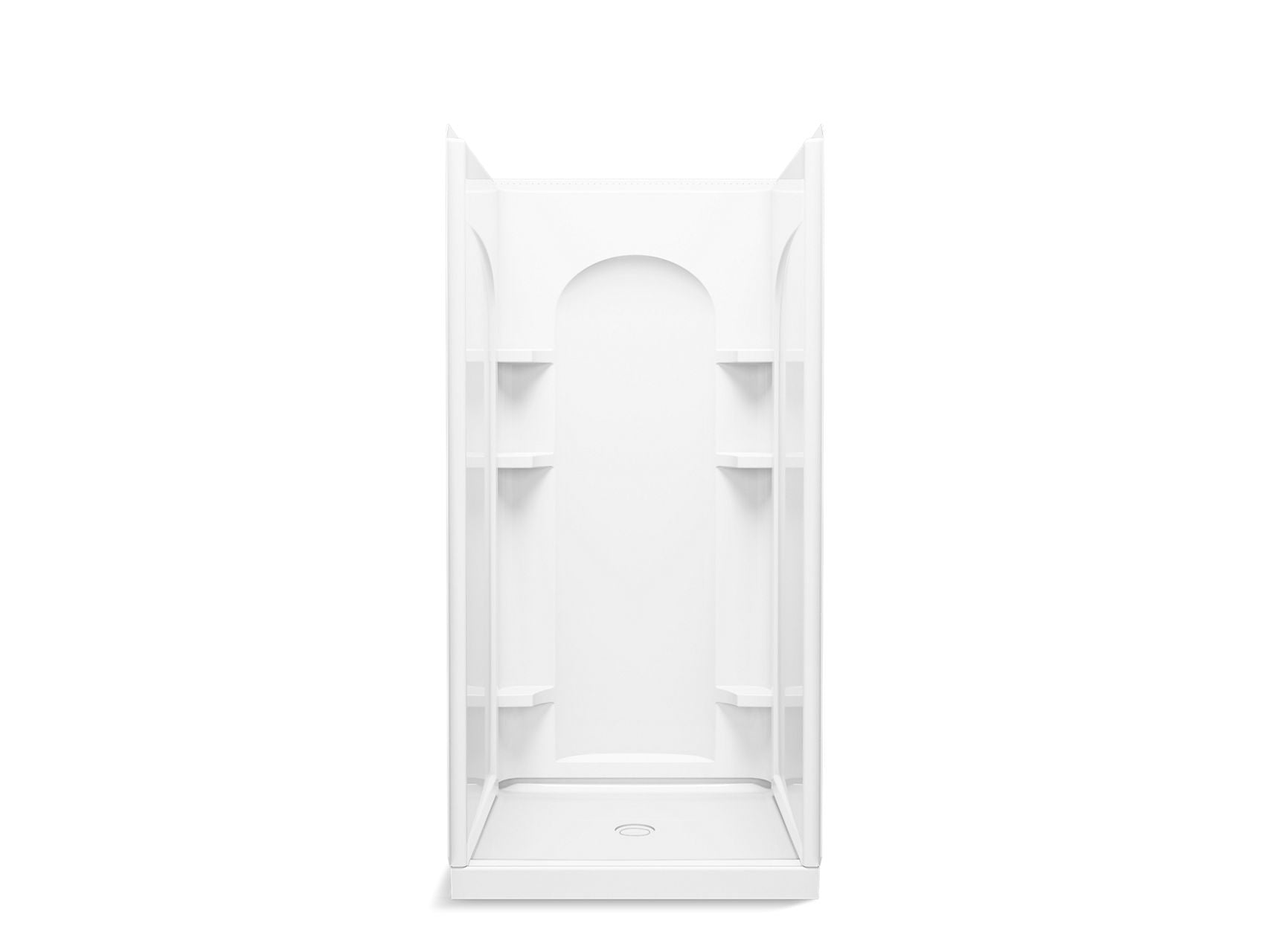 Sterling 72340100 Ensemble Curve 36" x 34" Vikrell® Shower, Center Drain, White