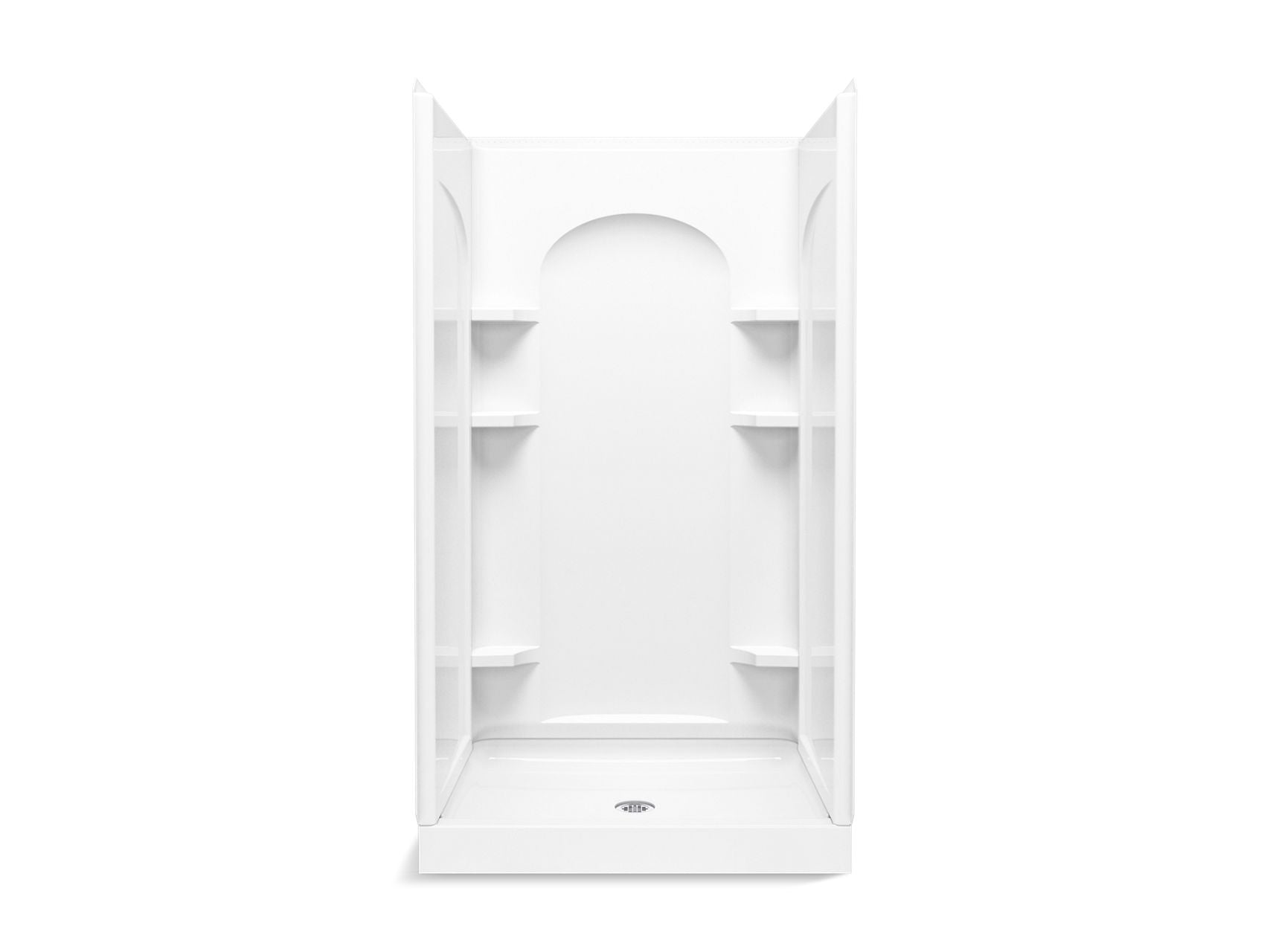 Sterling 72350100 Ensemble Curve 42" x 34" Vikrell® Shower, Center Drain, White