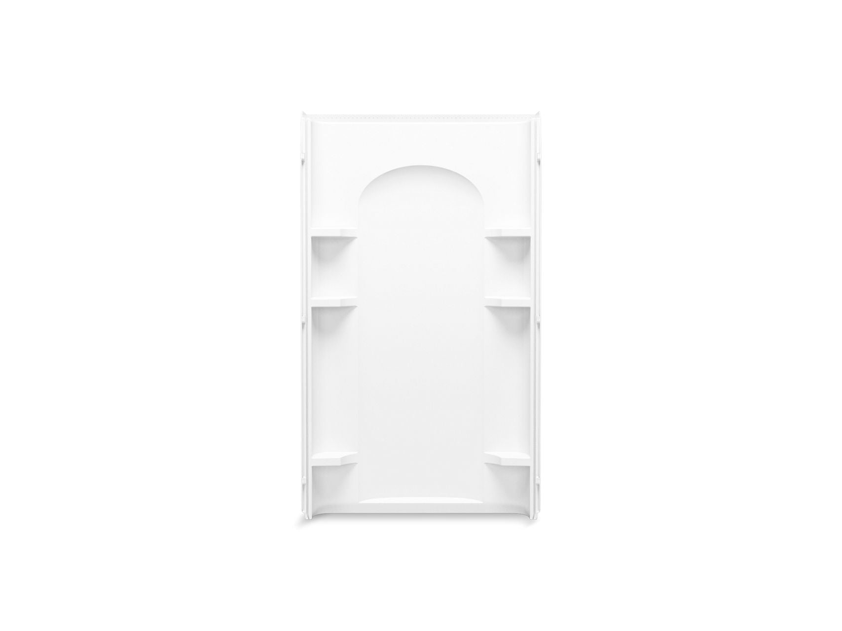 Sterling 72352106 Curve 42" Vikrell® Shower Back Wall with Aging in Place Backerboards, White
