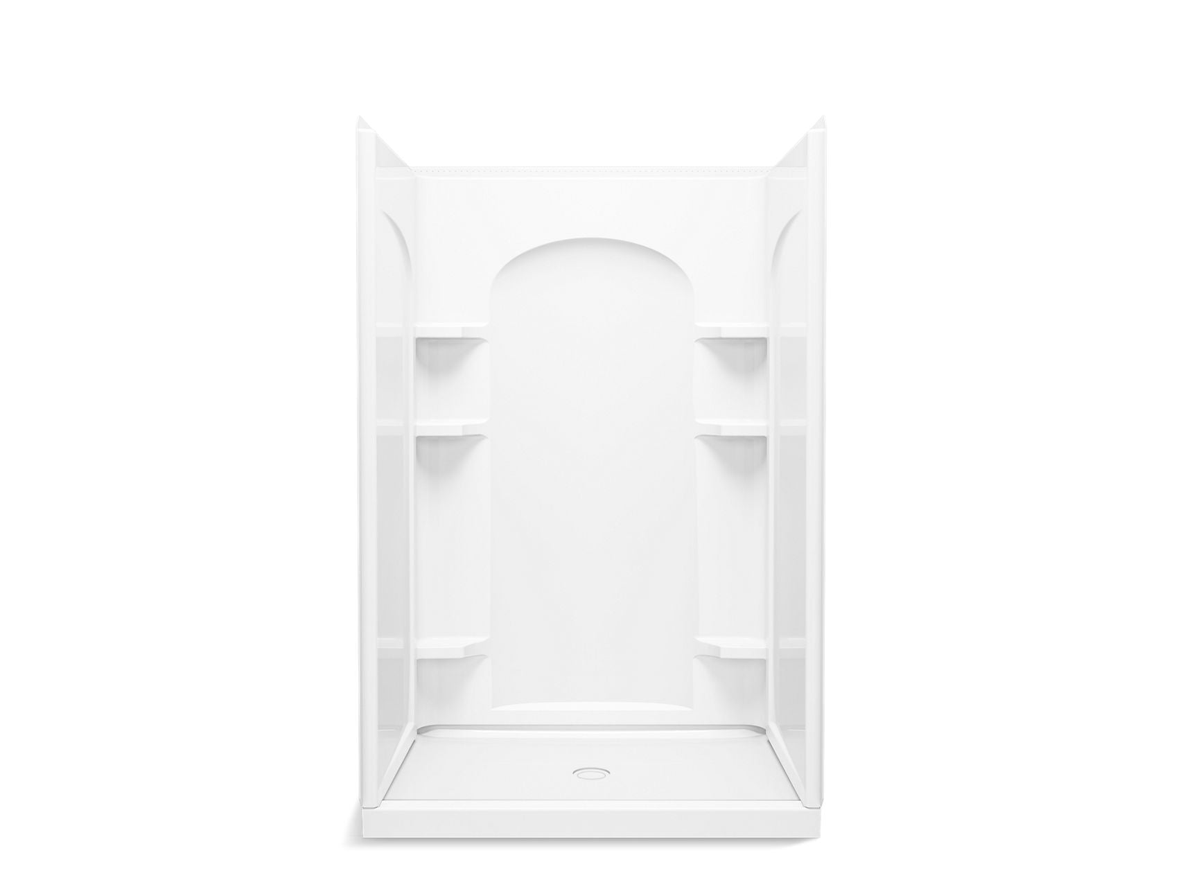 Sterling 72360100 Ensemble Curve 48" x 34" Vikrell® Shower, Center Drain, White