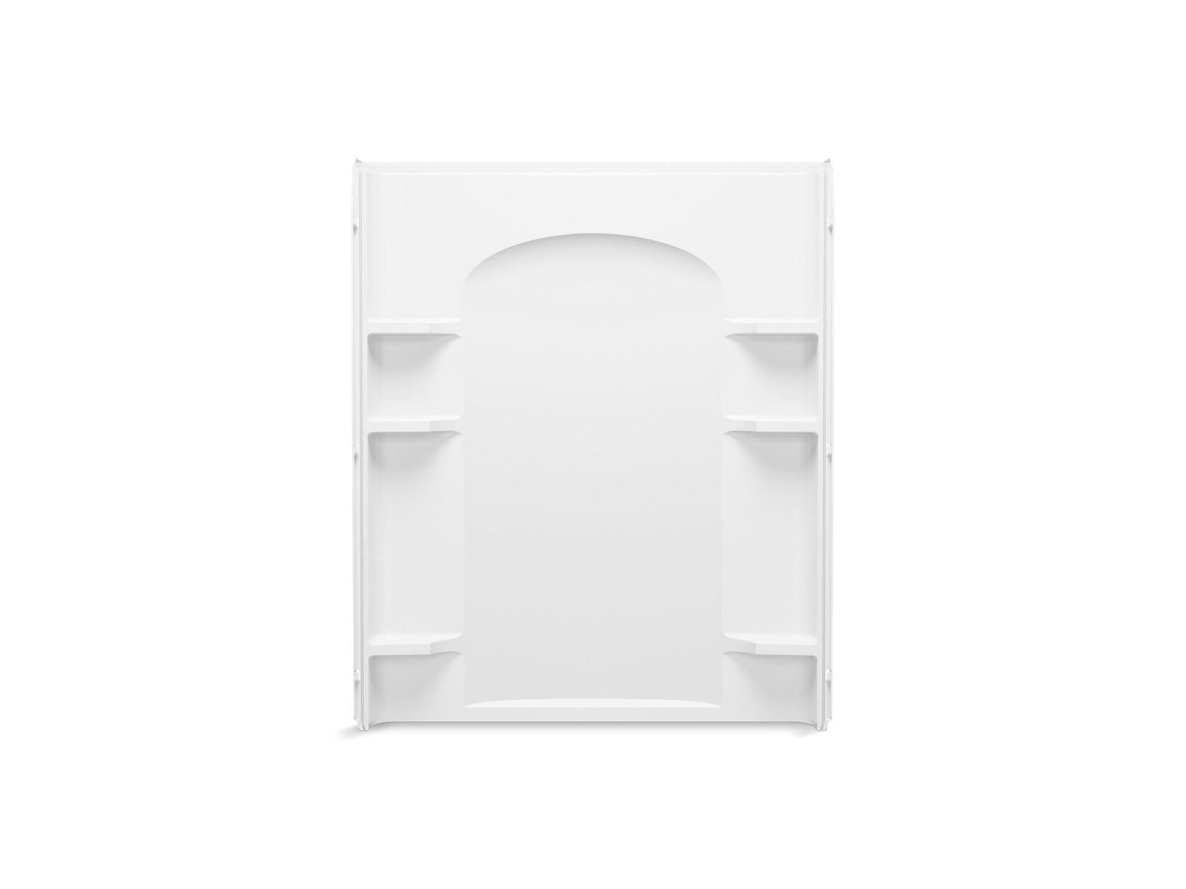 Sterling 72372106 Ensemble Curve 60" Vikrell® Shower Back Wall with Aging in Place Backerboards, White