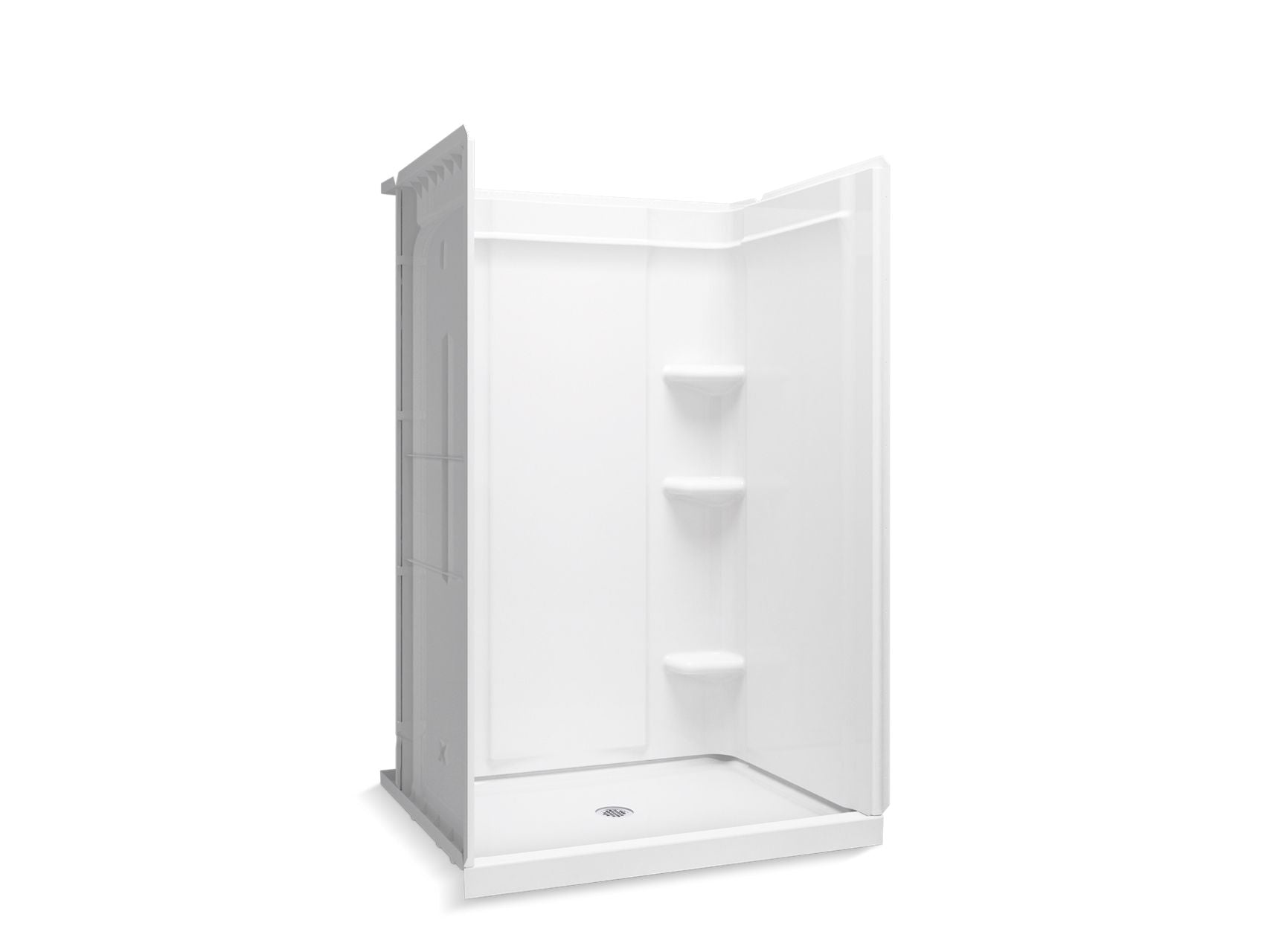 Sterling 72410100 Medley 48" x 34" Vikrell® Shower, Center Drain, White