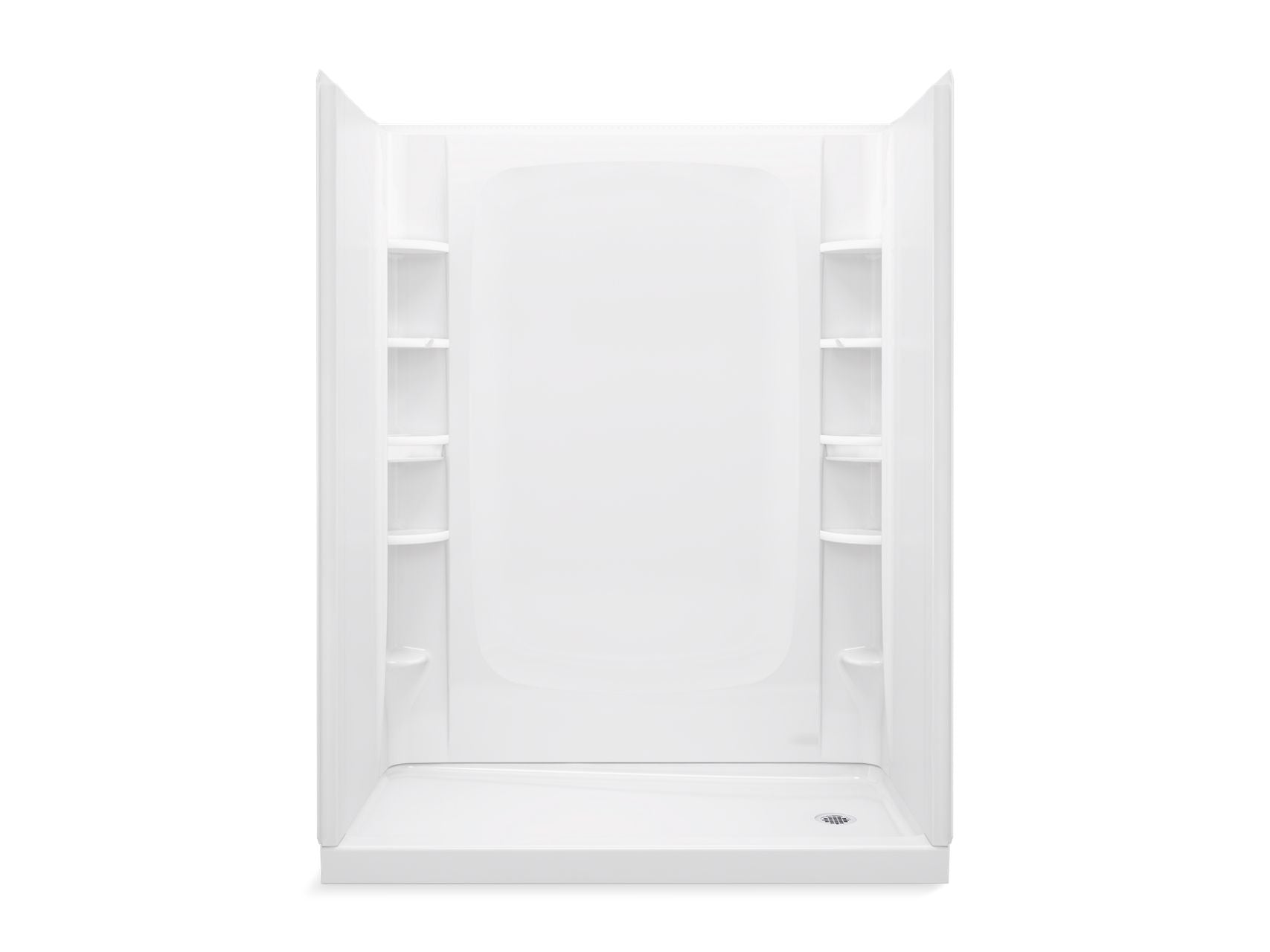 Sterling 72420120 STORE+ 60" x 32" Vikrell® Shower, Right Drain, White