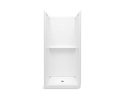 Sterling 72500106 Traverse 36" x 34" Vikrell® Shower with Aging in Place Backerboards, Center Drain, White