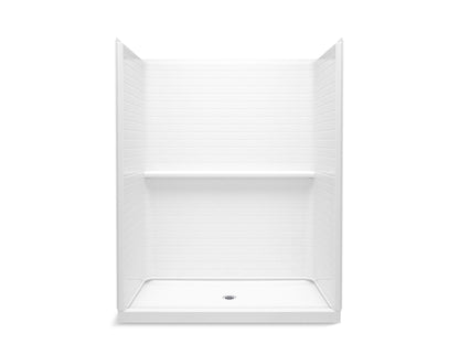 Sterling 72530100 Traverse 60" x 34" x 75" Vikrell® Shower, Center Drain, White