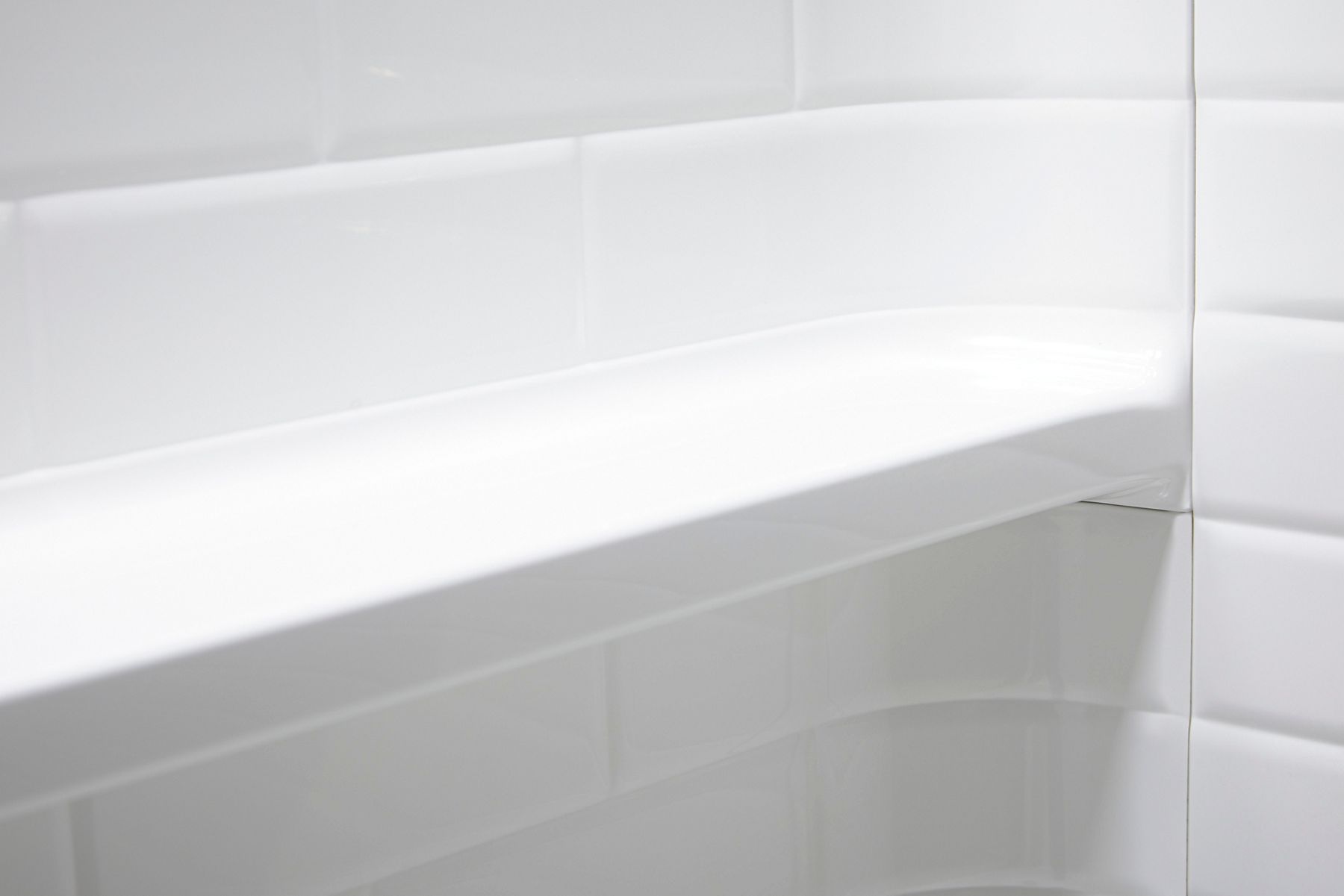 Sterling 72570110 Traverse 60" x 30" x 76-1/4" Vikrell® Shower, Left Drain, White