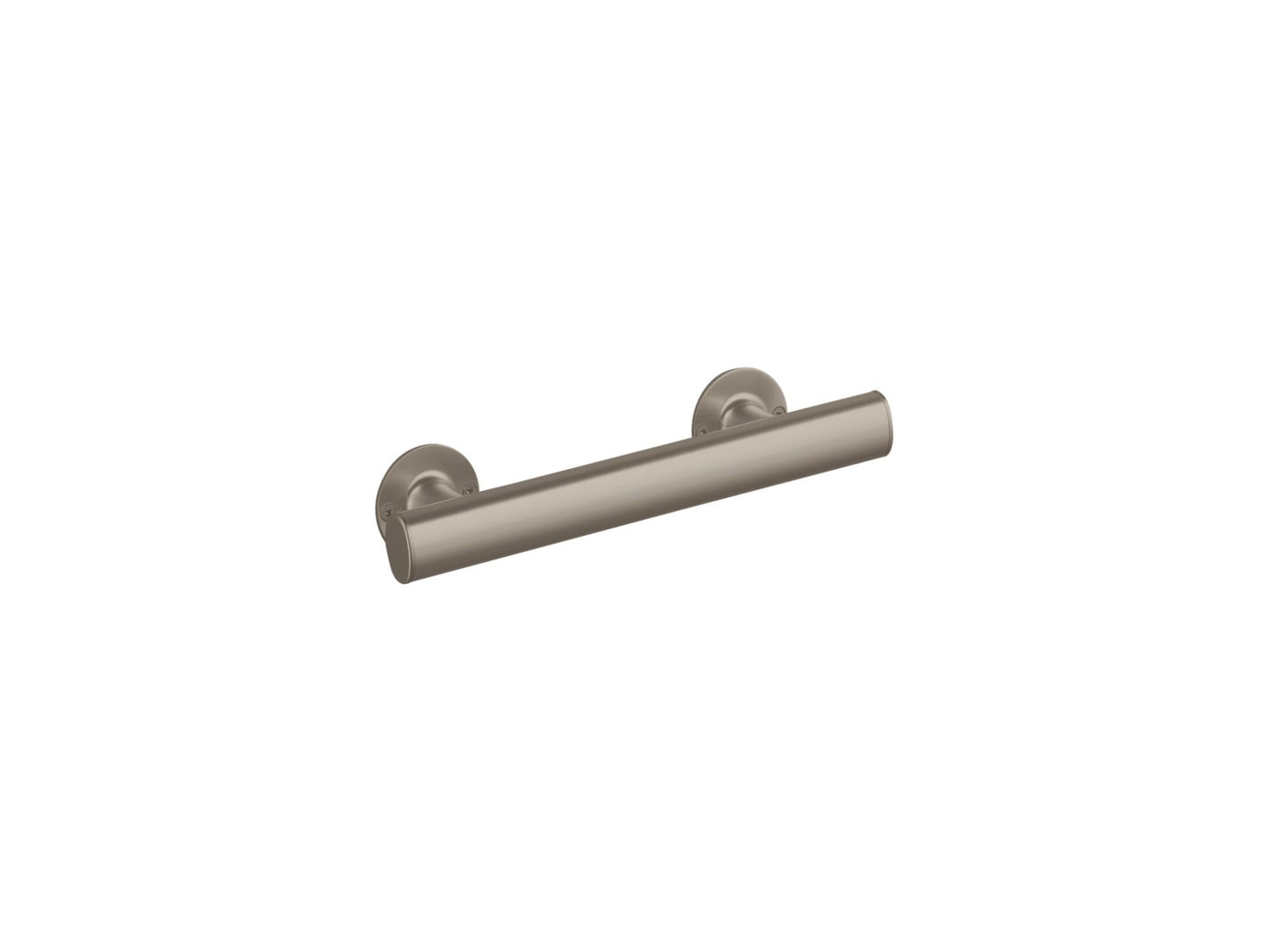 Sterling 80001012 12" Straight Grab Bar, Nickel Frame Finish with Smooth/Clear Glass Texture