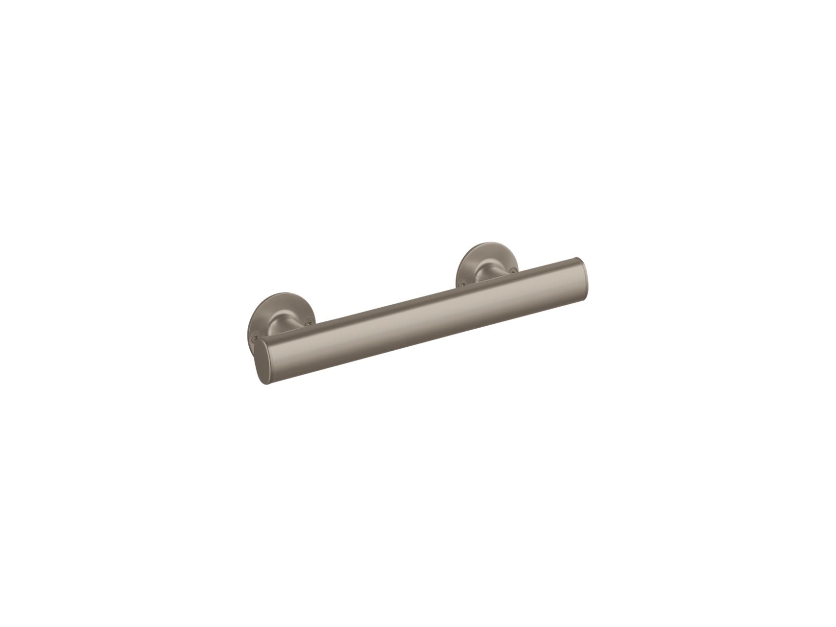 Sterling 80001012 12" Straight Grab Bar, Nickel Frame Finish with Smooth/Clear Glass Texture