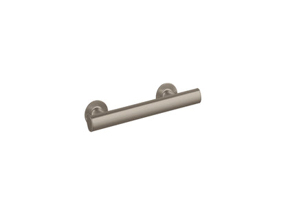Sterling 80001012 12" Straight Grab Bar, Nickel Frame Finish with Smooth/Clear Glass Texture