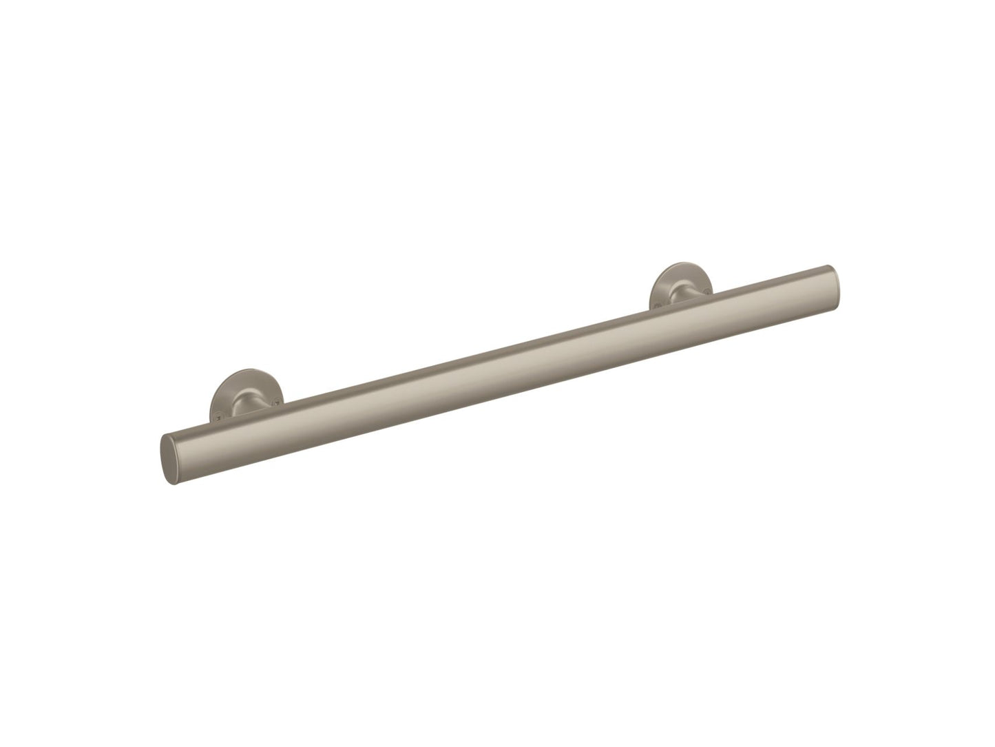 Sterling 80001024 24" Straight Grab Bar, Nickel Frame Finish with Smooth/Clear Glass Texture