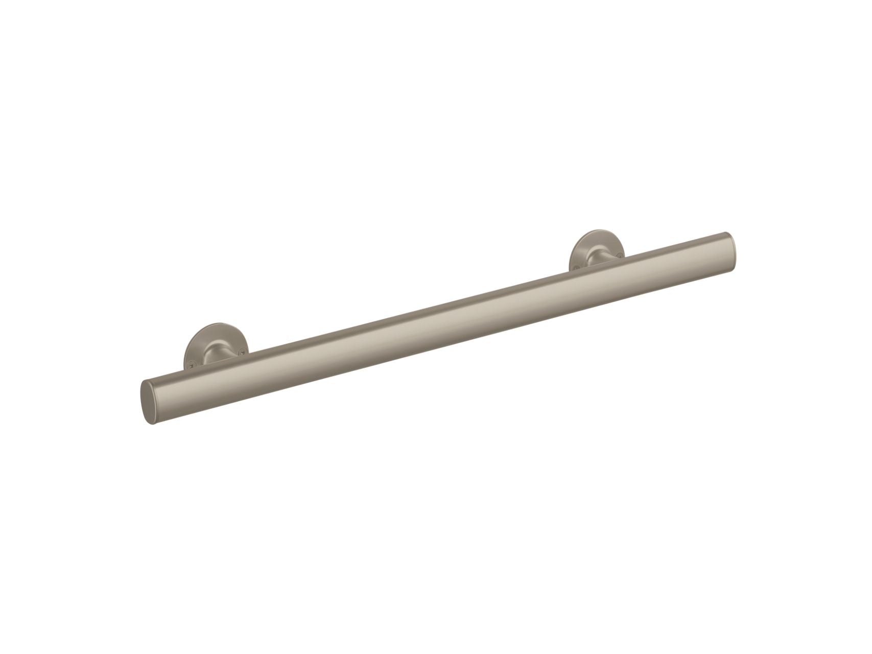 Sterling 80001024 24" Straight Grab Bar, Nickel Frame Finish with Smooth/Clear Glass Texture