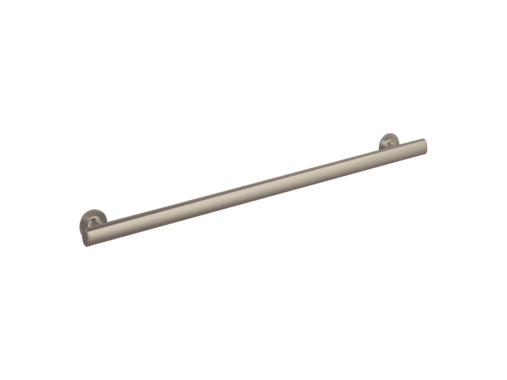 Sterling 80001036 36" Straight Grab Bar, Nickel Frame Finish with Smooth/Clear Glass Texture