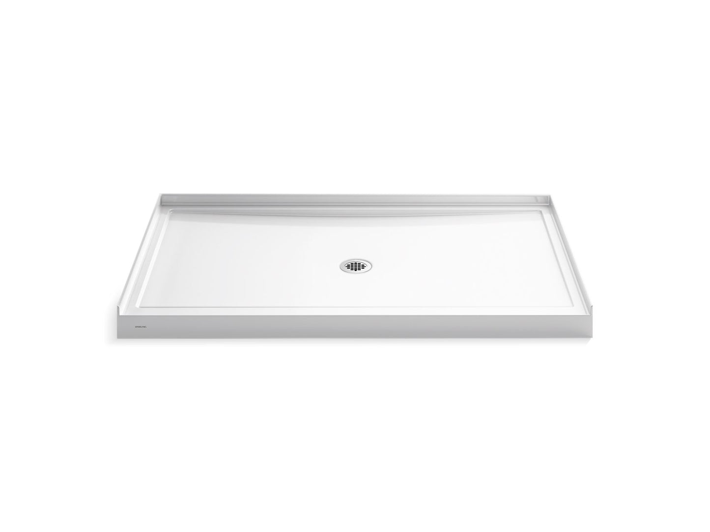 Sterling 95079 GUARD+ 60" x 38" Shower Base, Center Drain, White