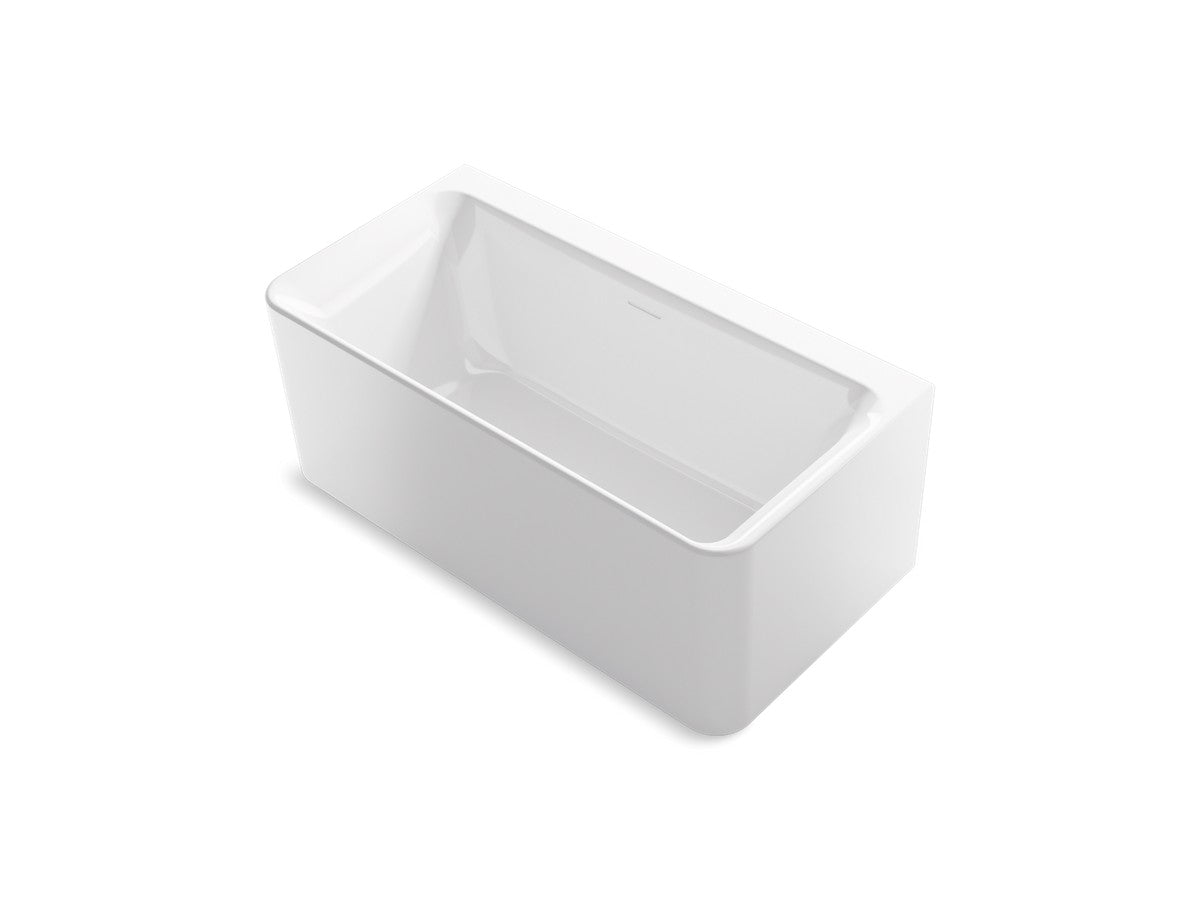 Sterling Unwind 59" x 30" back-to-wall bath - White