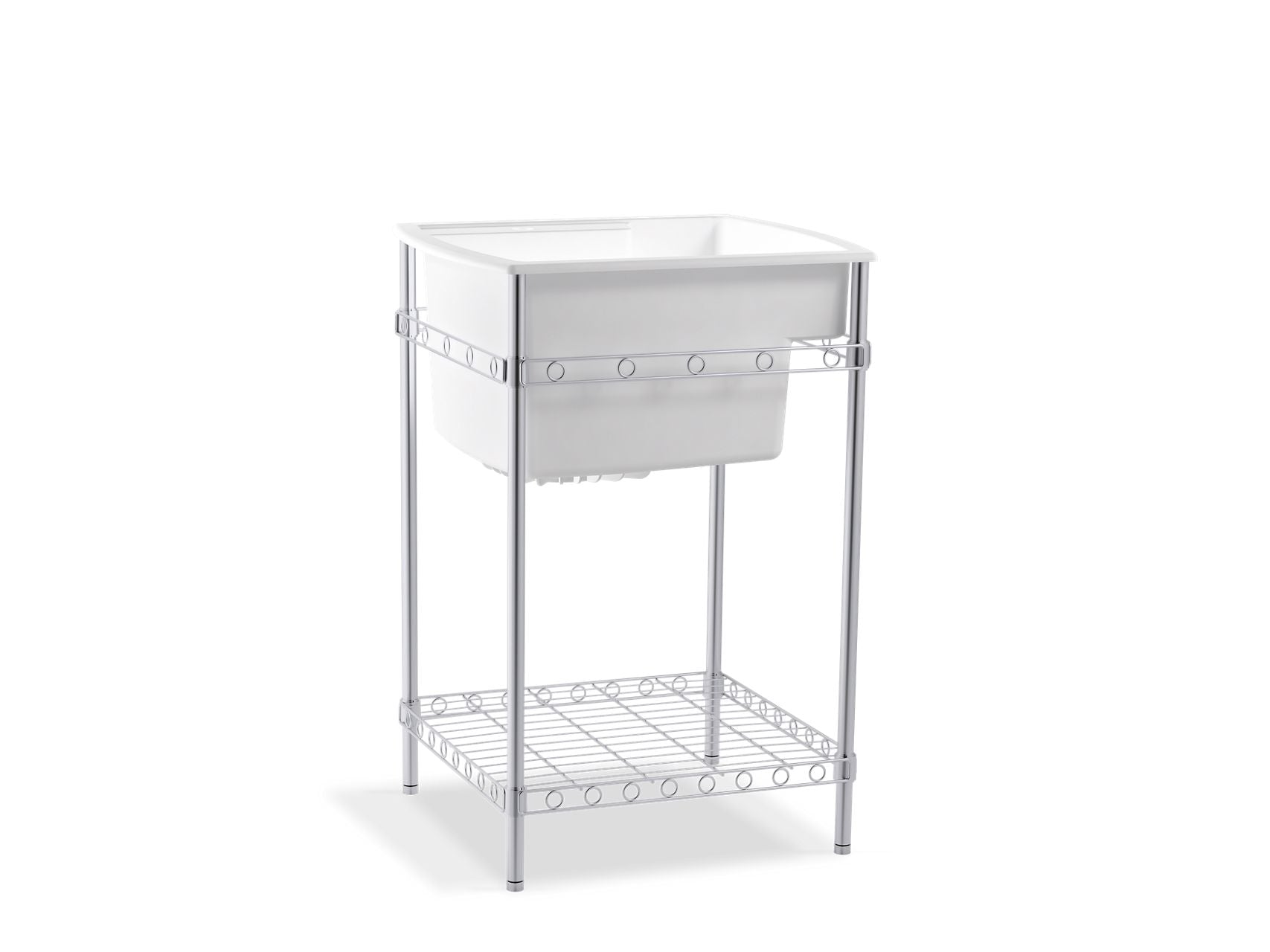 Sterling 996 Latitude 25" Freestanding Utility Sink with Stand, White