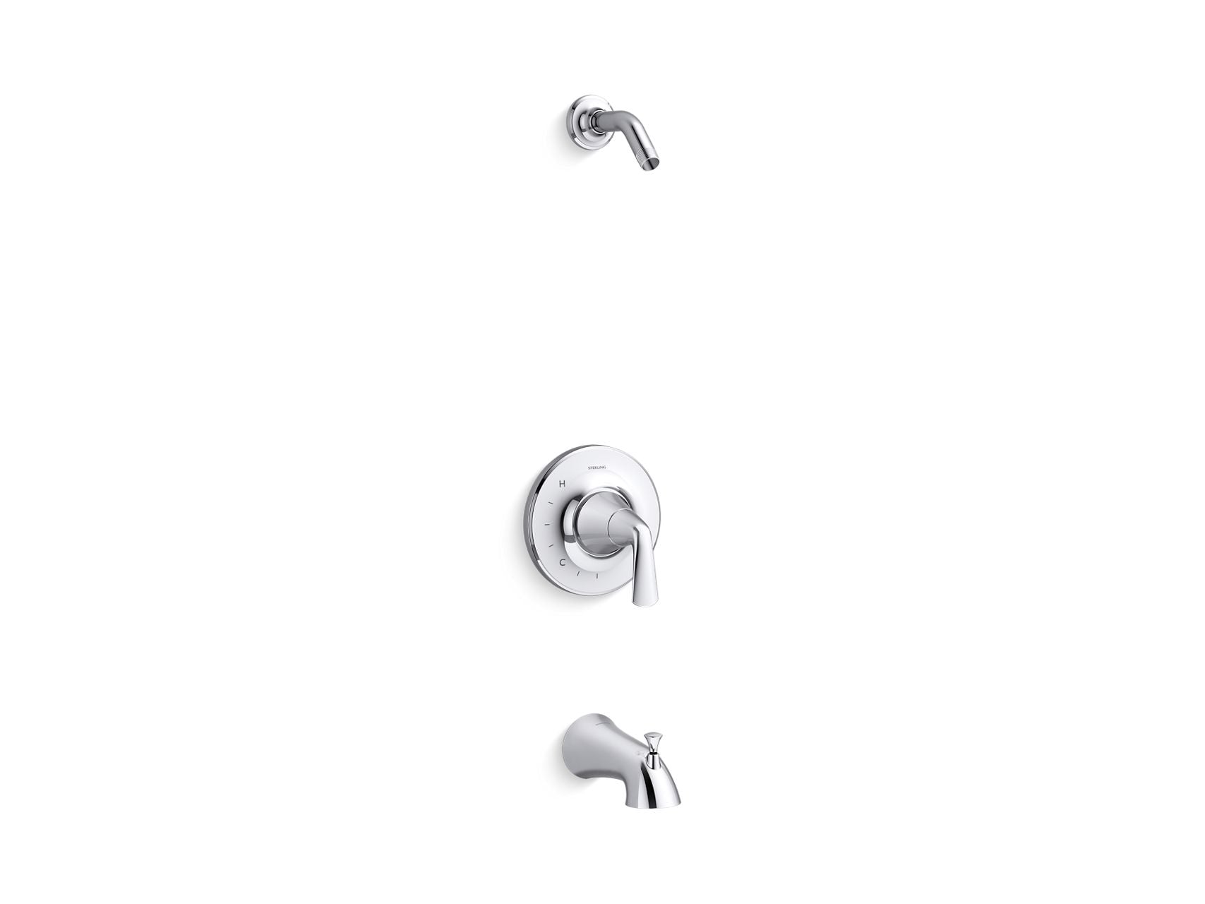 Sterling TLS27377-4 Medley Rite-Temp® Bath and Shower Trim Set, Without Showerhead, Polished Chrome