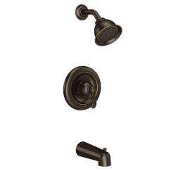 Moen T2123 Traditional Tub and Shower Trim Package with Single Function Shower Head in Mediterranean Bronze