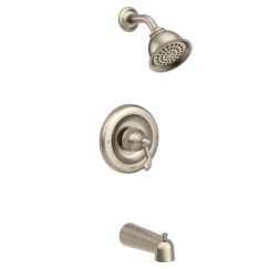 Moen T2123 Traditional Tub and Shower Trim Package with Single Function Shower Head in Spot Resist Brushed Nickel