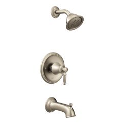 Moen T2183EP Dartmoor Pressure Balanced Tub and Shower Trim with 1.75 GPM Shower Head in Brushed Nickel