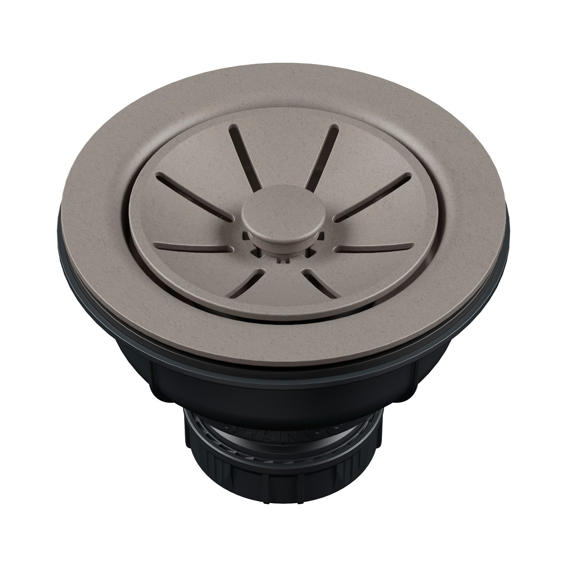 BLANCO Essential Silgranit Color-Matched 3.5" Basket Strainer with Turn-to-Close Design - Truffle