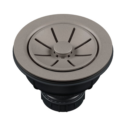 BLANCO Essential Silgranit Color-Matched 3.5" Basket Strainer with Turn-to-Close Design - Truffle