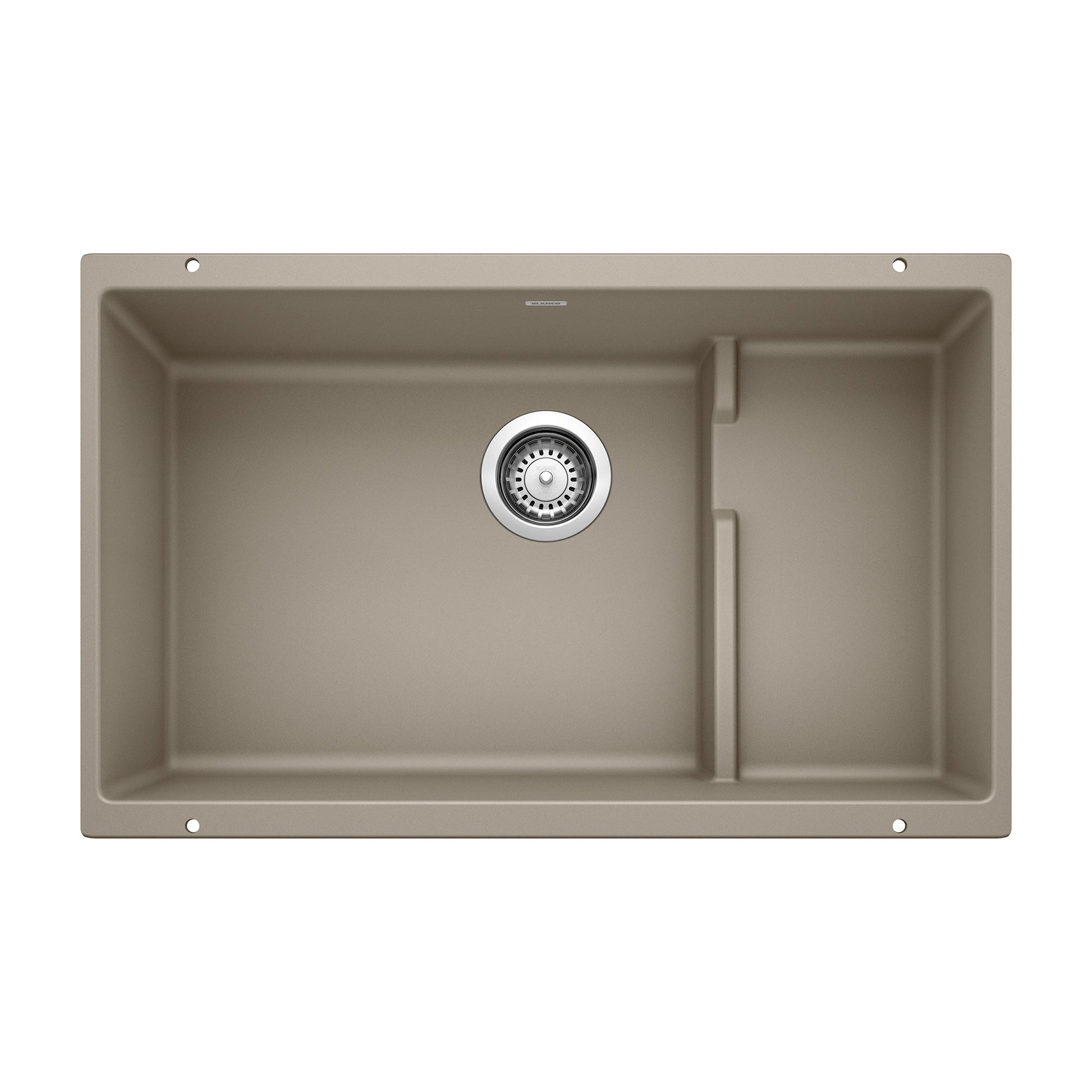 BLANCO 519456 Precis Cascade Super Single Kitchen Sink with Colander - Truffle