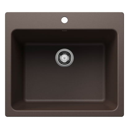 Liven SILGRANIT 25" Single Bowl Dual Mount Laundry Sink