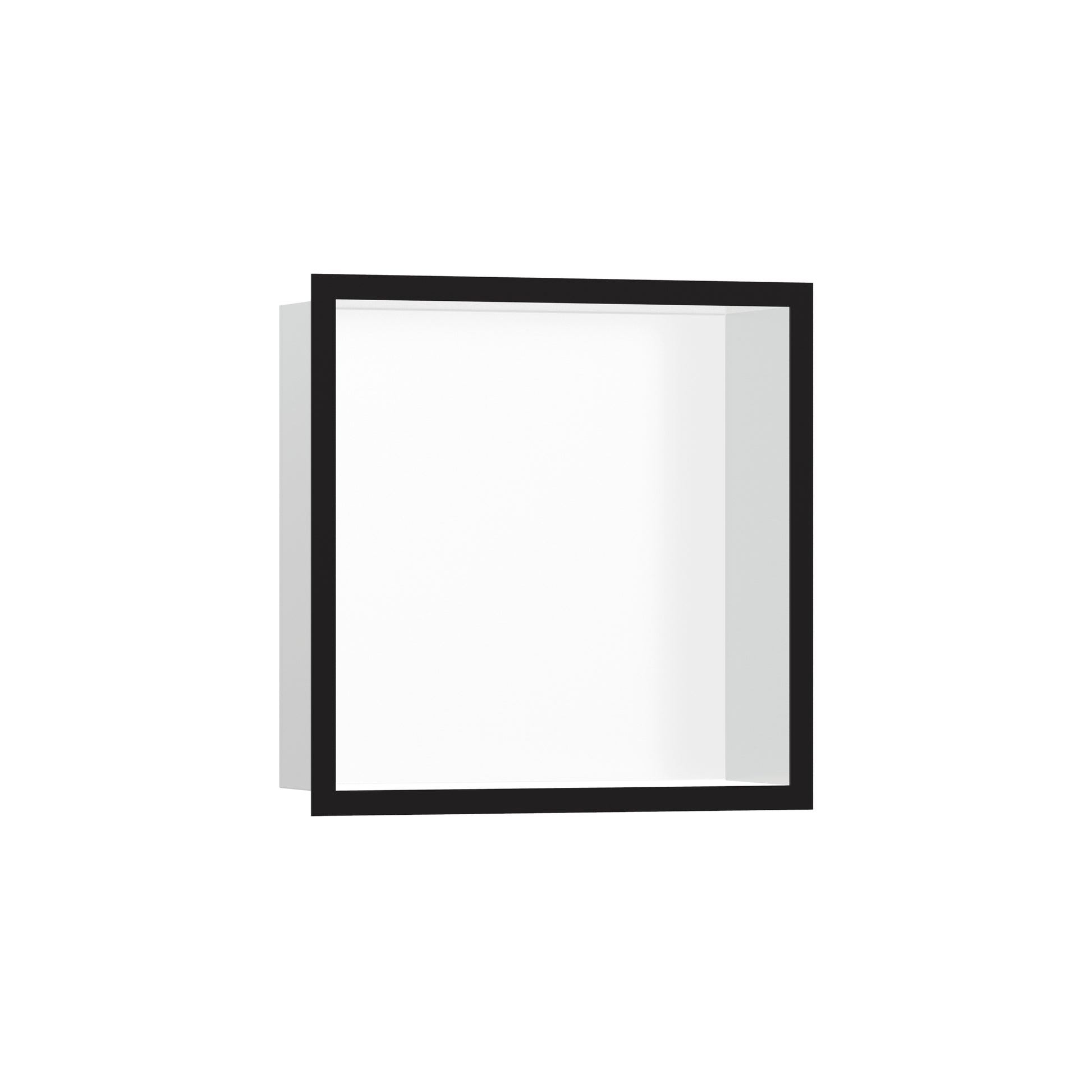 hansgrohe XtraStoris Individual Wall Niche Matte White with Design Frame 12"x 12"x 4"