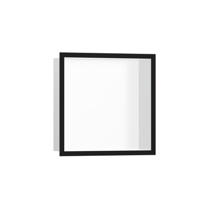 hansgrohe XtraStoris Individual Wall Niche Matte White with Design Frame 12"x 12"x 4"