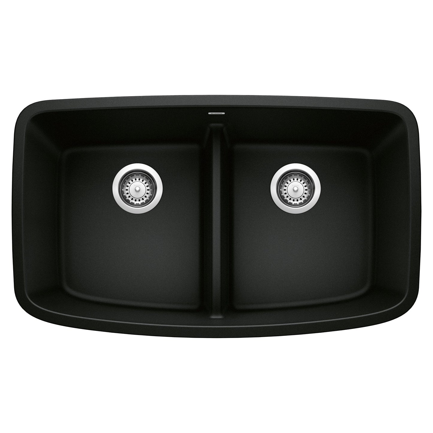 BLANCO 442940 Valea Equal Double Bowl Kitchen Sink with Low Divide - Coal Black