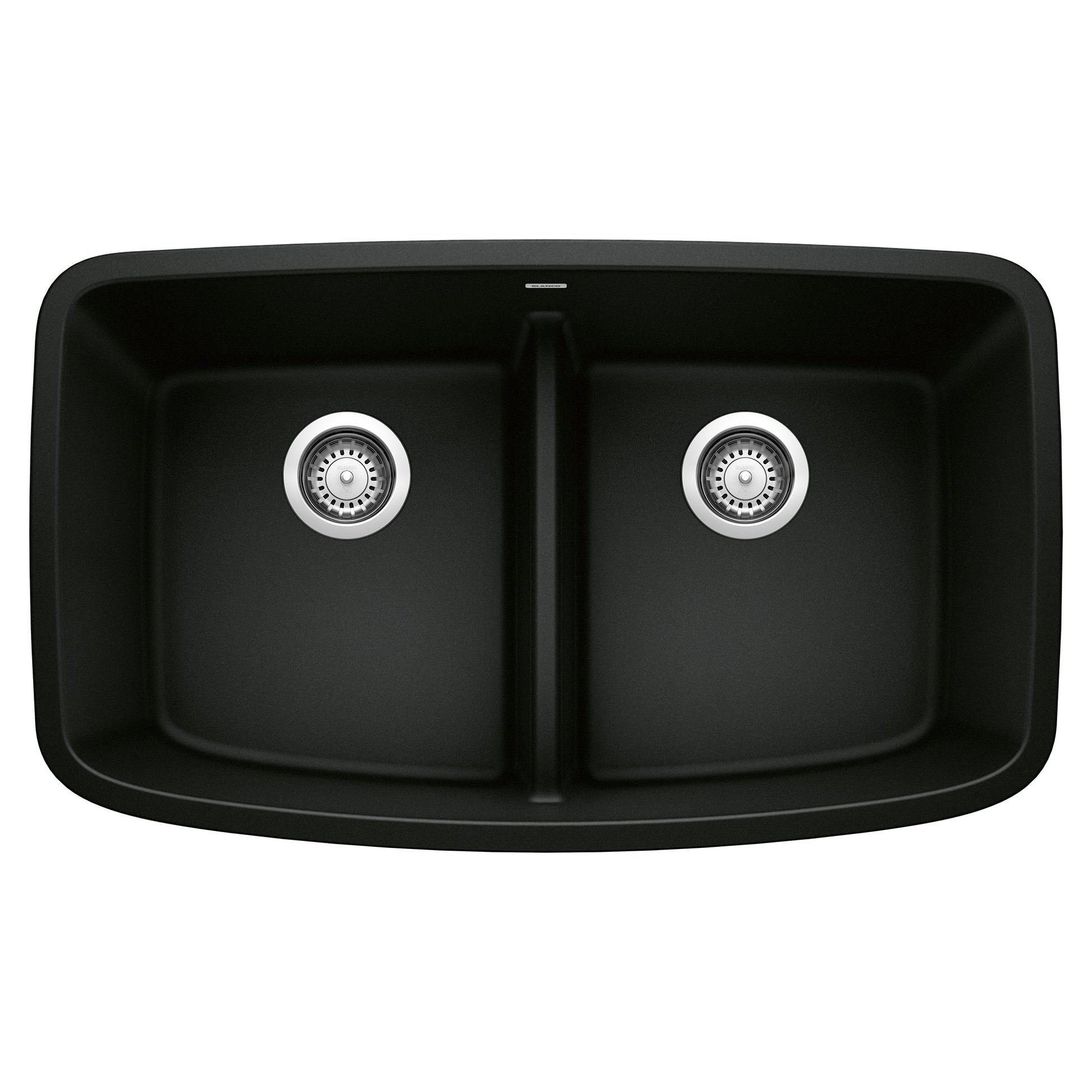 BLANCO 442940 Valea Equal Double Bowl Kitchen Sink with Low Divide - Coal Black