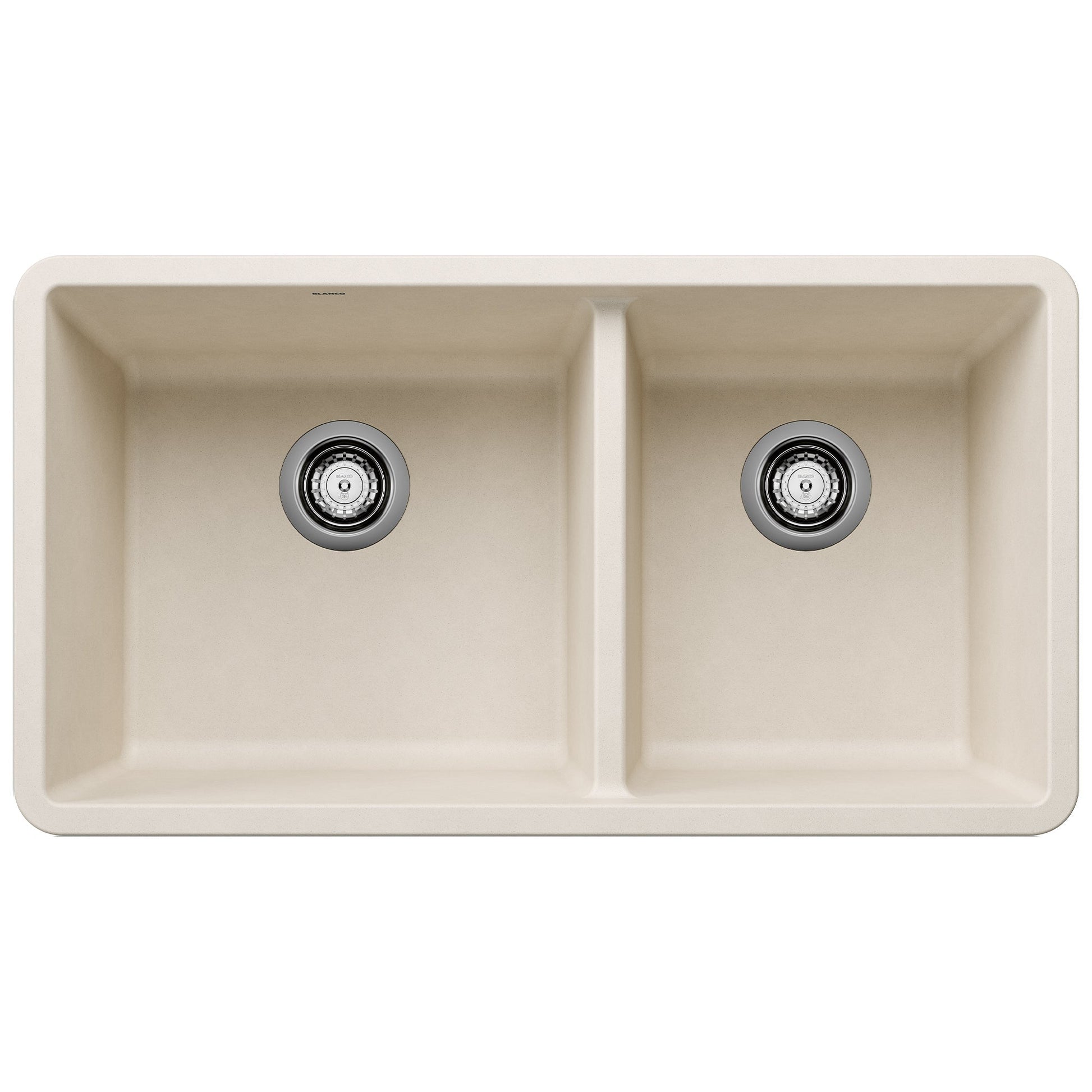 BLANCO 443081 Precis 1-3/4 Double Bowl Kitchen Sink - Soft White