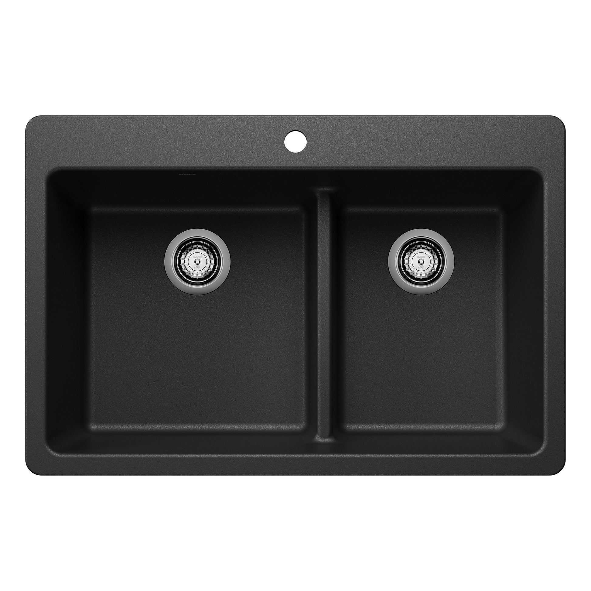 BLANCO Liven SILGRANIT 33" 60/40 Double Bowl Dual Mount Kitchen Sink with Low Divide - Anthracite