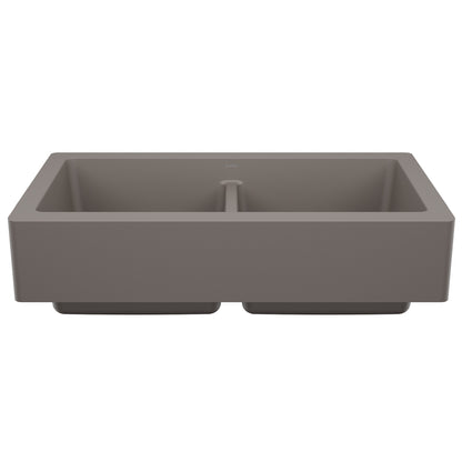 BLANCO 527418 Vintera 33" Equal Double Apron Farmhouse Sink - Volcano Gray