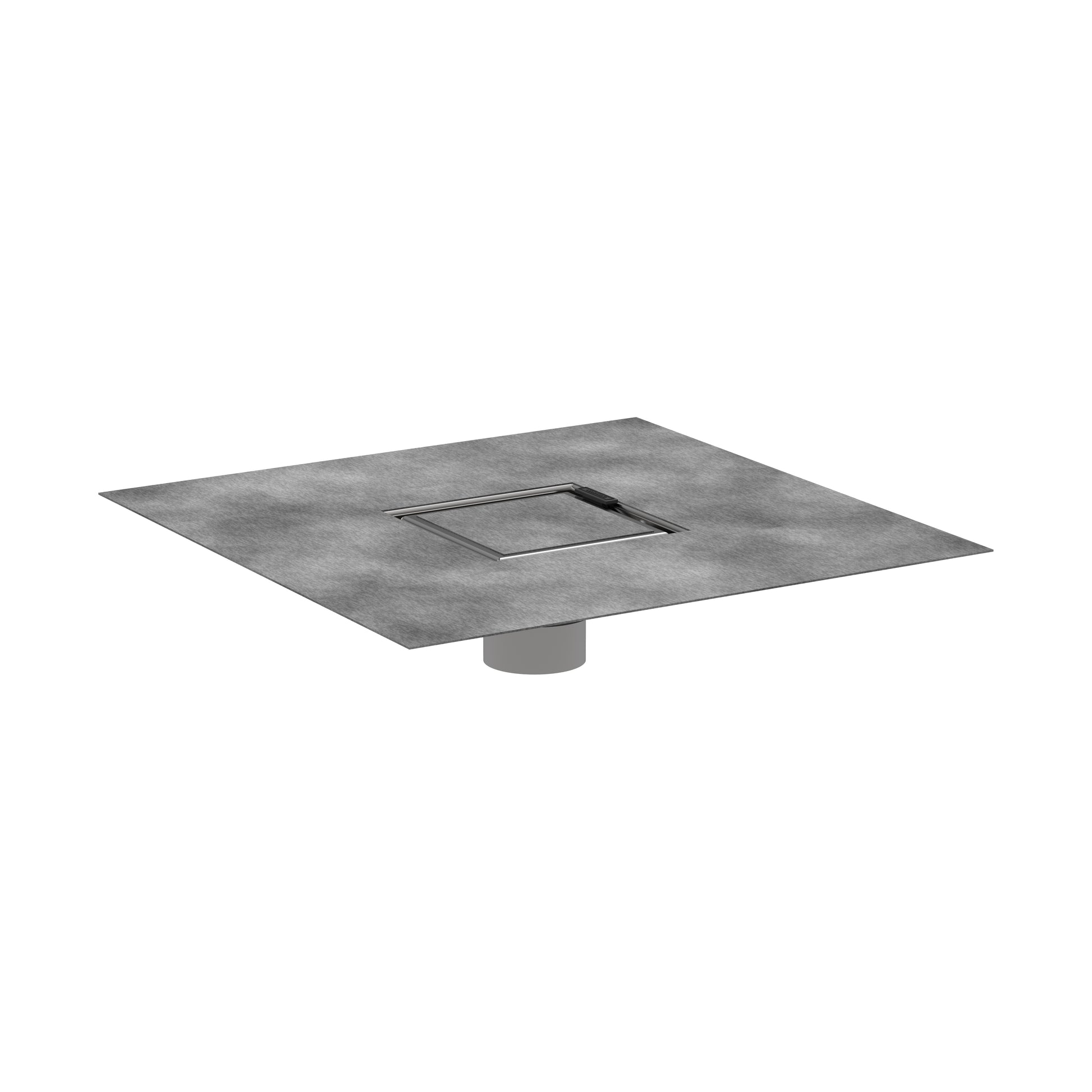 hansgrohe RainDrain Rock Point Drain Set 4"x 4" Trim with Rough