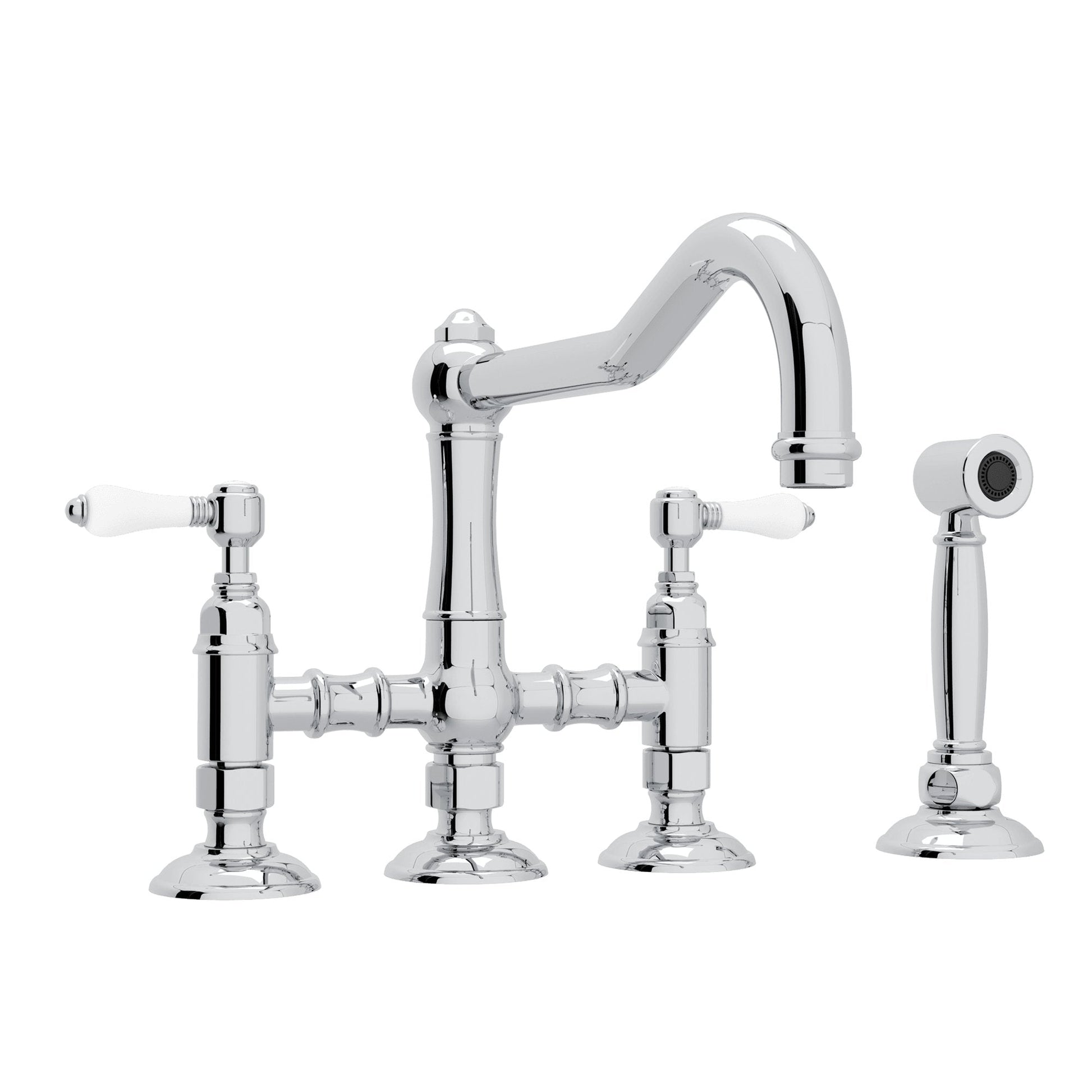 ROHL A1458WS Acqui® Bridge Kitchen Faucet With Side Spray