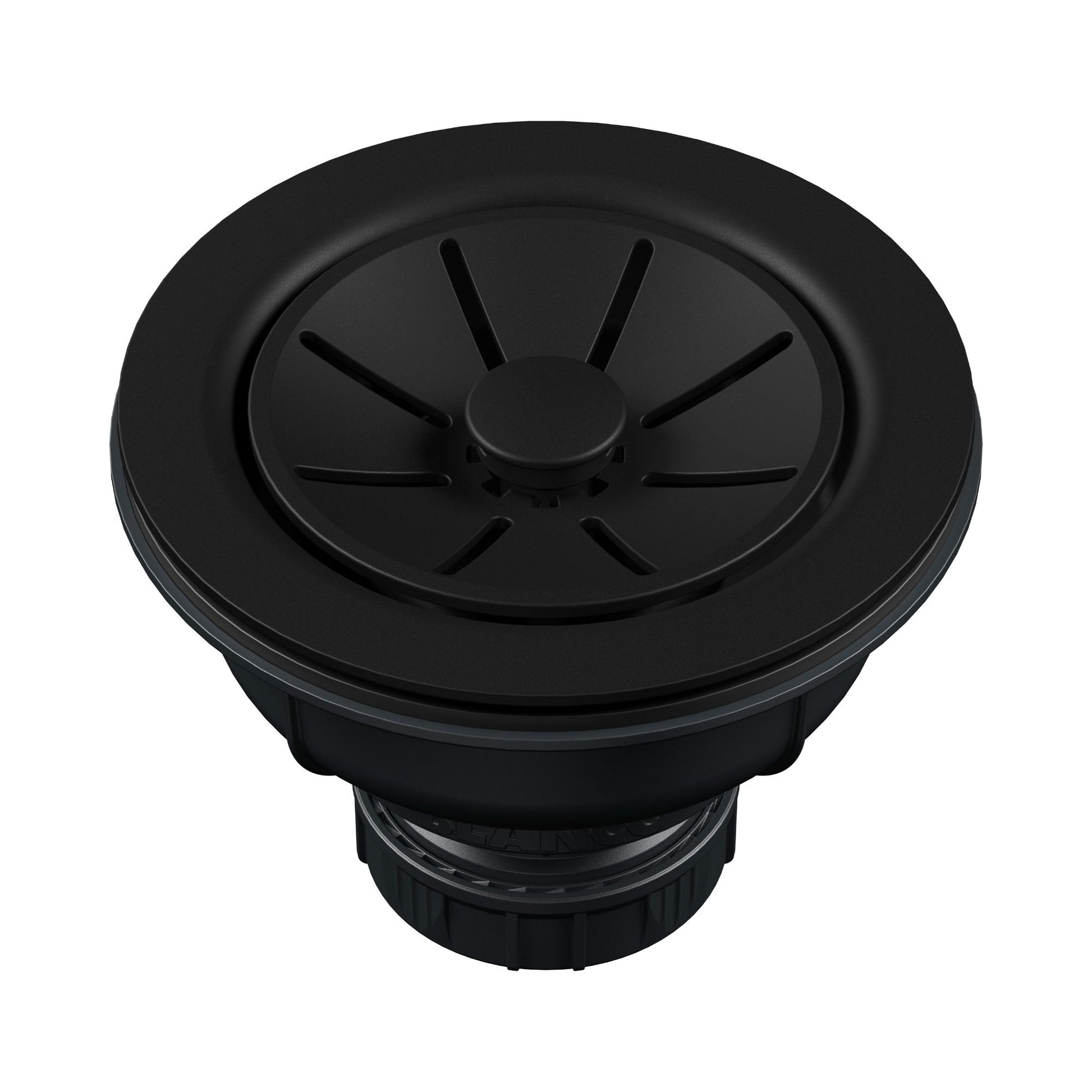 BLANCO Essential Silgranit Color-Matched 3.5" Basket Strainer with Turn-to-Close Design - Coal Black