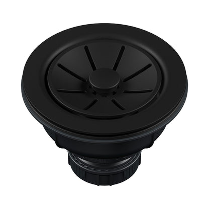 BLANCO Essential Silgranit Color-Matched 3.5" Basket Strainer with Turn-to-Close Design - Coal Black