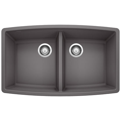 BLANCO 441473 Performa Equal Double Bowl Kitchen Sink - Cinder