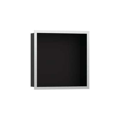 hansgrohe XtraStoris Individual Wall Niche Matte Black with Design Frame 12"x 12"x 4"