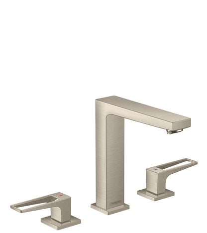 hansgrohe Metropol Widespread Faucet 160 with Loop Handles and Pop-Up Drain, 1.2 GPM