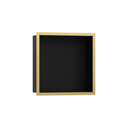 hansgrohe XtraStoris Individual Wall Niche Matte Black with Design Frame 12"x 12"x 4"
